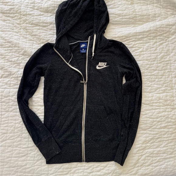 Nike Women's Dark Gray Zip-Up Hoodie - Picture 3 of 5